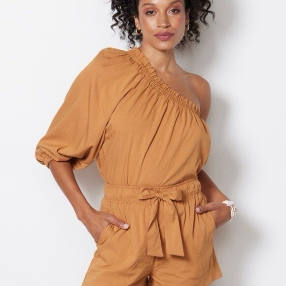 EVEREVE Burnt Gold Shane One Shoulder Top‎ Size XS - Picture 7 of 7